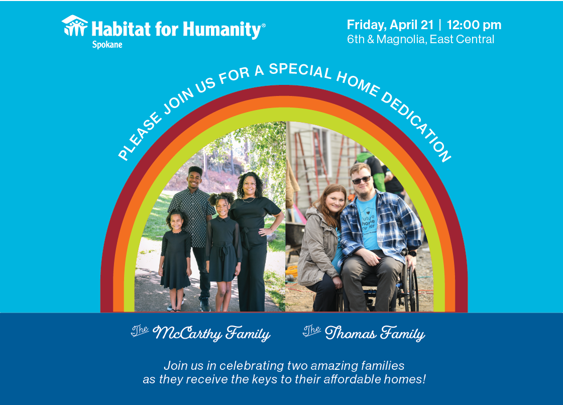Special Home Dedication on April 21, 2023 HabitatSpokane